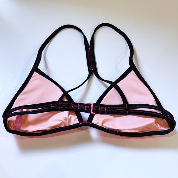 Victoria’s Secret L Surf Teeny Triangle Bikini Top Pink Racerback Swimsuit - Picture 4 of 6